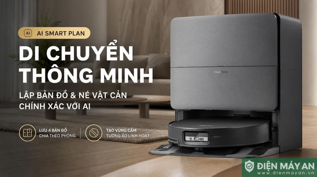 Robot hút bụi lau nhà Roborock Saros 20 Sonic Complete - Đen/Trắng
